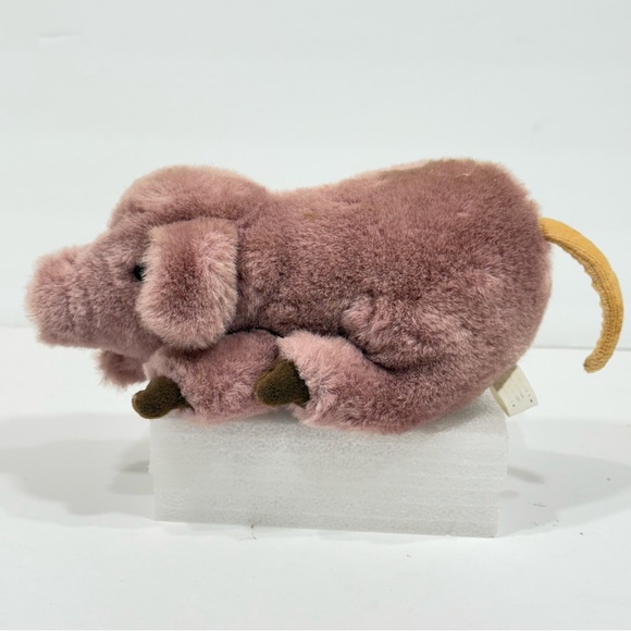 Vintage Douglas Little Cuddlers Plush Pink Purple Pig 10" Retired Collectable - Picture 5 of 11